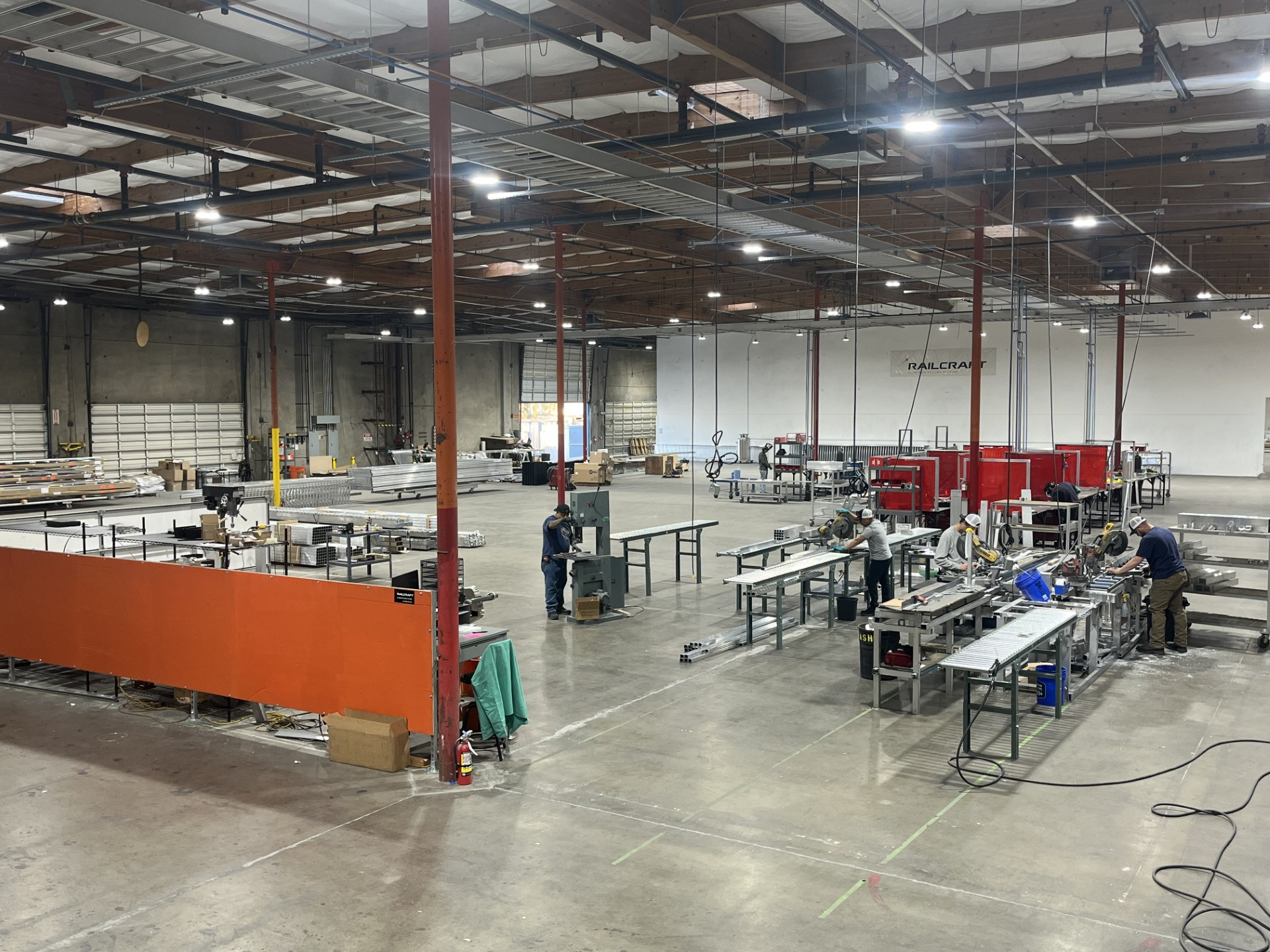 Railcraft USA manufacturing facility in Phoenix, Arizona producing aluminum railing systems